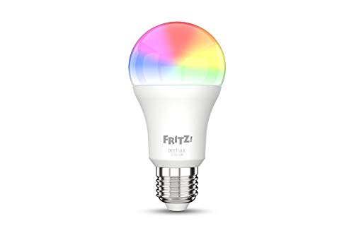 AVM FRITZ!DECT 500 (smarte LED-Lampe E27 für farbiges und weißes Licht, dimmbar, 2700K, 9W, 806...