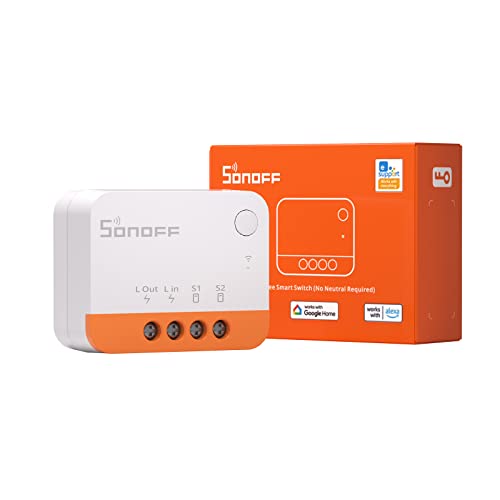 SONOFF ZBMINIL2 Zigbee Smart Schalter,6A/1440W 2 Way Smart Switch(Kein Neutralleiter...