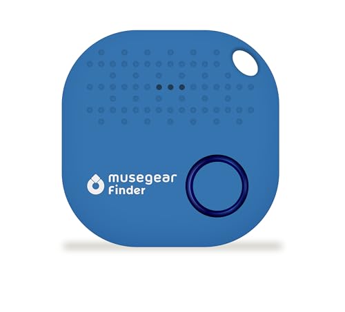 musegear Schlüsselfinder mit Bluetooth App aus Deutschland I Maximaler Datenschutz I hellblau 1er...