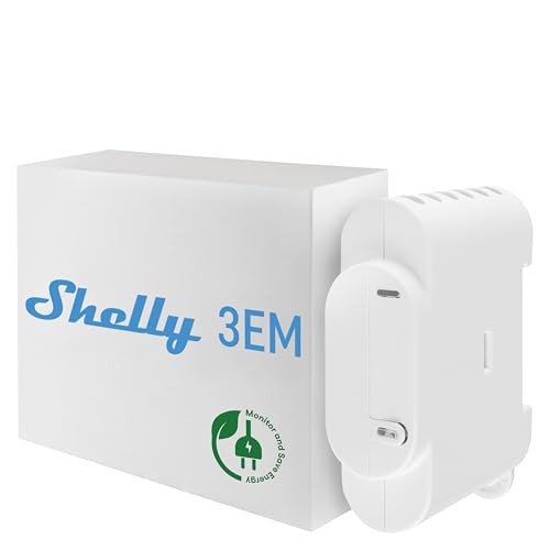 Shelly 3EM | Wlan-gesteuerter intelligenter 3 Kanal Relaisschalter mit Energiemessung und...