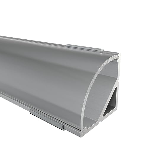 Alumino | LED Aluminiumprofil Eloxiert | 150 cm | Eckprofil | Semi Abdeckung | für 12 mm...