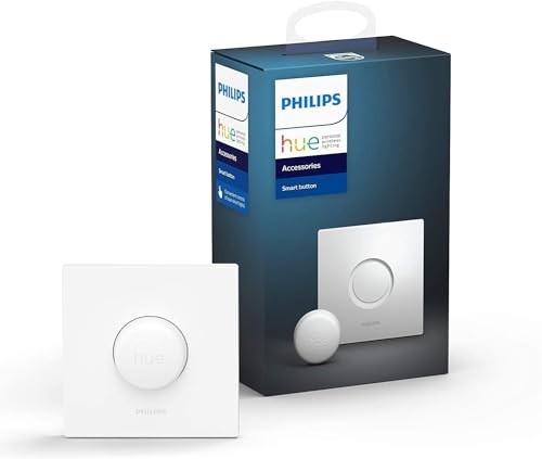 Philips Hue Smart Button für Hue Lichtsysteme, smarter Dimmer zur Steuerung von Leuchten,...