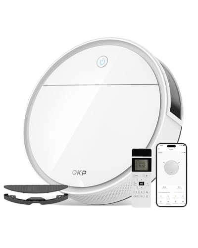 OKP Life Staubsaugerroboter mit Wischfunktion 2-in-1, unterstützt WiFi/APP/Alexa, automatisches...