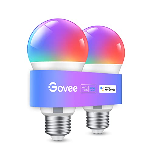 Govee Smarte Glühbirne E27, Farbwechsel mit Musiksynchronisation Lampe, 54 Szenen, 16 Millionen...