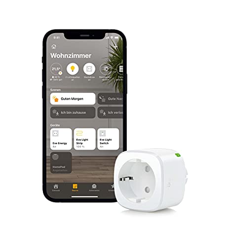 Eve Energy (HomeKit) - Smarte Steckdose, misst Stromverbrauch, schaltet Geräte EIN/aus,...