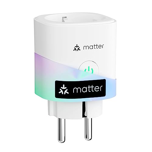 Meross Matter Smart Steckdose mit Stromverbrauch, WLAN Steckdose mit Stromzähler für...