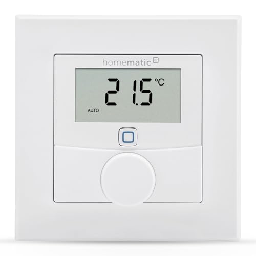 Homematic IP Smart Home Wandthermostat mit Luftfeuchtigkeitssensor, digitales Thermostat...