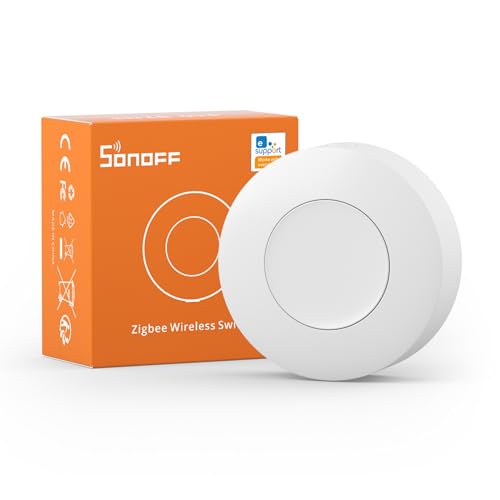 SONOFF SNZB-01P Zigbee Schalter,Zigbee 3.0 Smart Switch,2 Way Zigbee Lichtschalter Unterstützt die...
