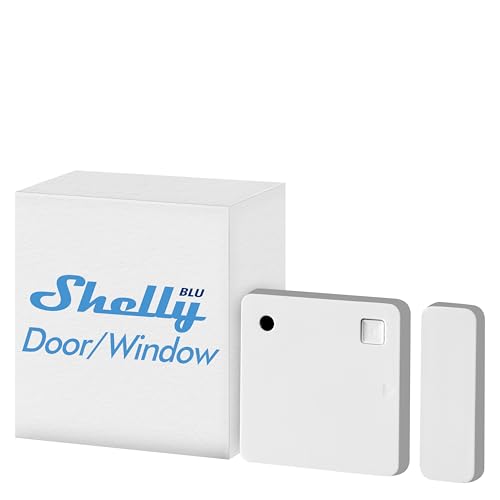 Shelly Blu Door/Window Weiß | Bluetooth Tür- und Fenstersensor | iOS Android App | Langlebige...