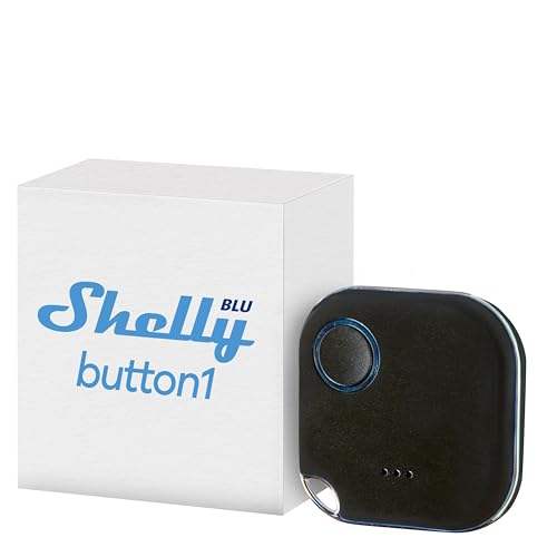 Shelly BLU Button1 - Schwarz | Intelligente Bluetooth-Taste zur Aktivierung von Aktionen und Szenen...
