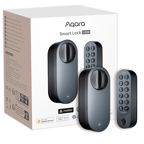 Aqara Smart Lock U200 (mit Fingerabdruck), Matter over Thread, Smartes Türschloss mit Apple Home...