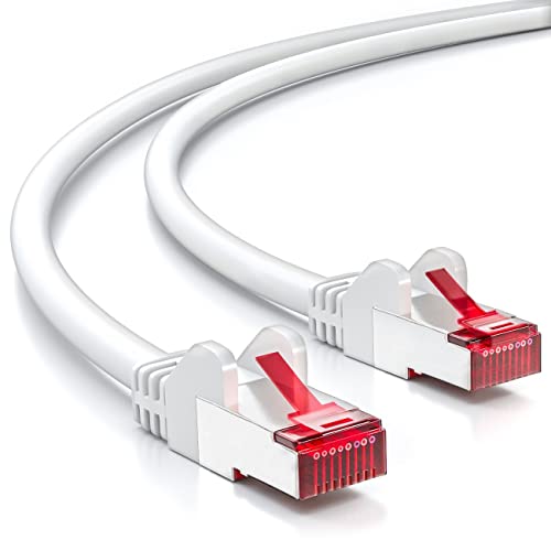 deleyCON 0,25m CAT6 Patchkabel S/FTP PIMF Schirmung CAT-6 RJ45 LAN DSL Netzwerkkabel Ethernetkabel...