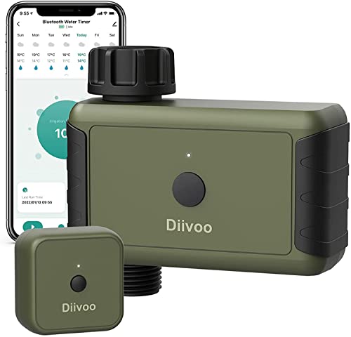 Diivoo Bewässerungscomputer WLAN, Bewässerungsuhr mit Zeitschaltuhr & Alexa & Smart APP,...