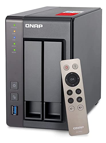 QNAP TS-251+-2G 2 Bay Desktop High-performance NAS Enclosure - 2 GB RAM, Intel Celeron 2.0 GHz Quad...