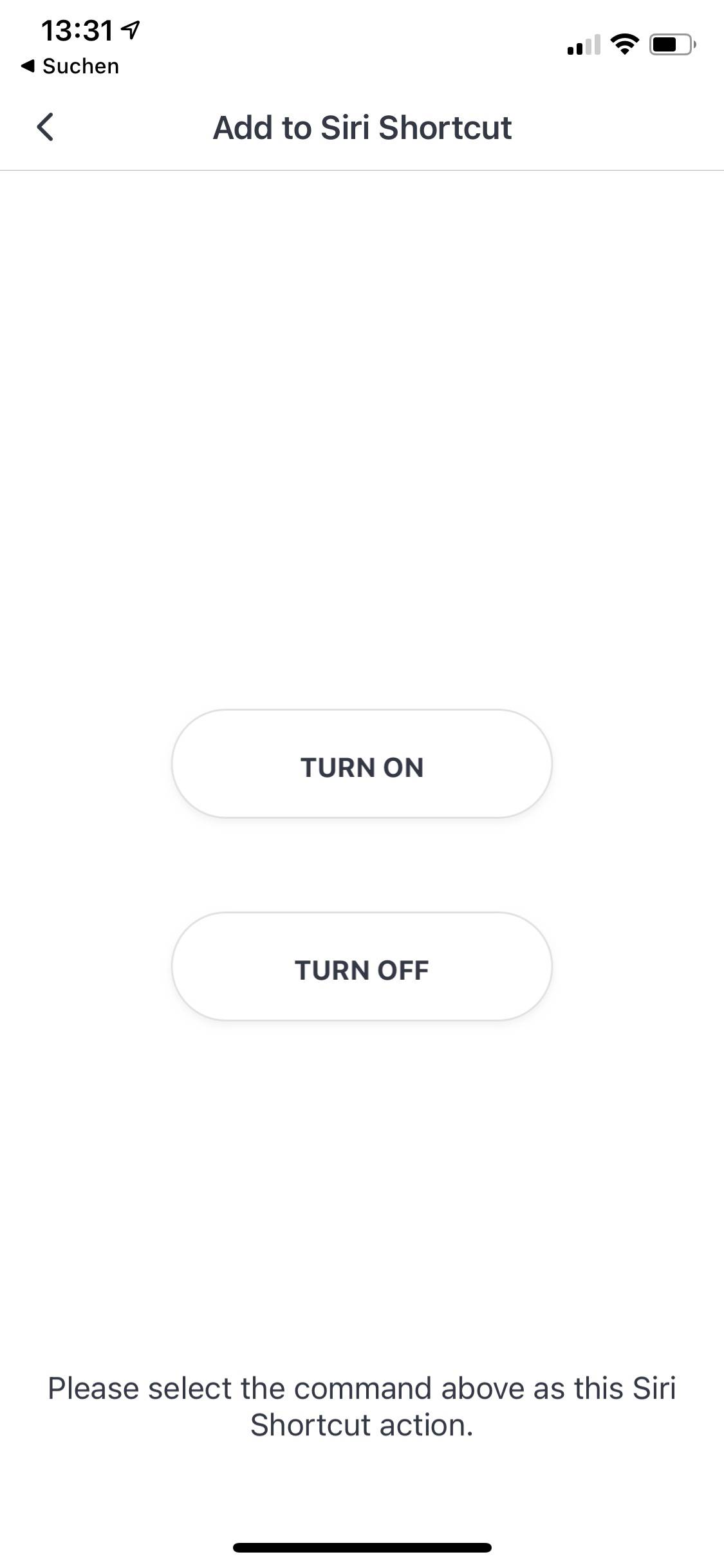 Siri Shortcut für SwichtBot Curtain erstellen