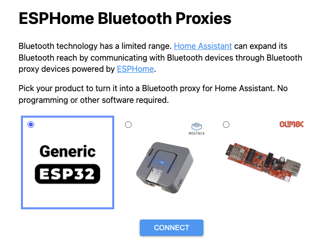 ESPHome Bluetooth Proxy mit Computer verbinden.