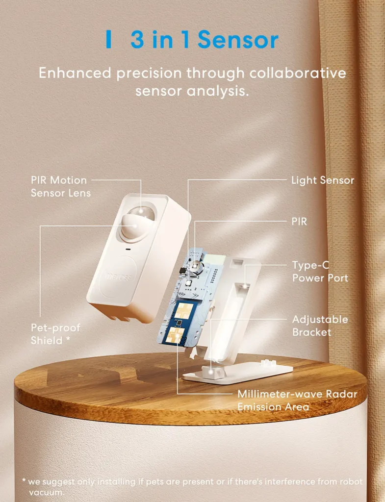 Meross MS 600 3-in-1 Präsenz Sensor