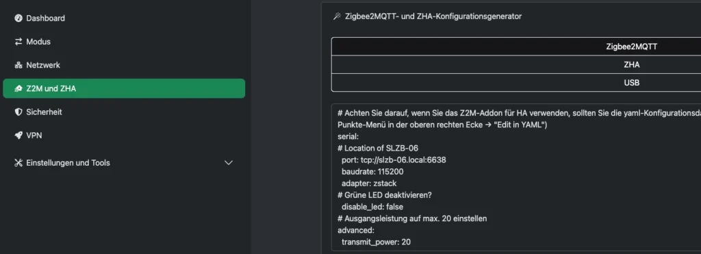 SLZB 06 ZHA zigbee2mqtt