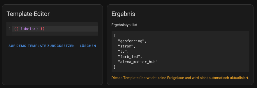 Übersicht Labels