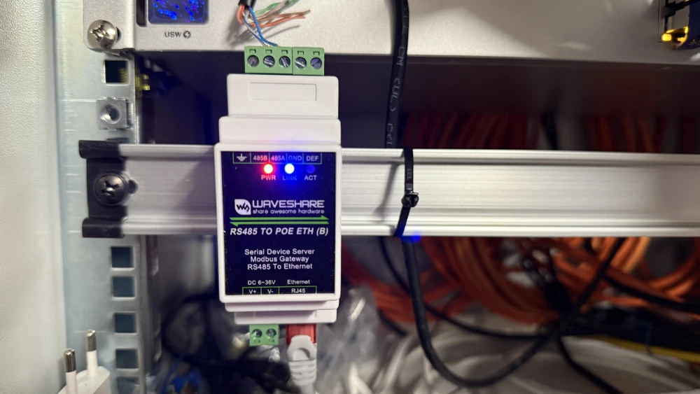 Waveshare RS485 zu Ethernet PoE Adapter für Wallbox Integration