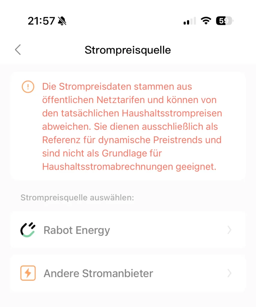 Jackery Dynamischer Stromtarif